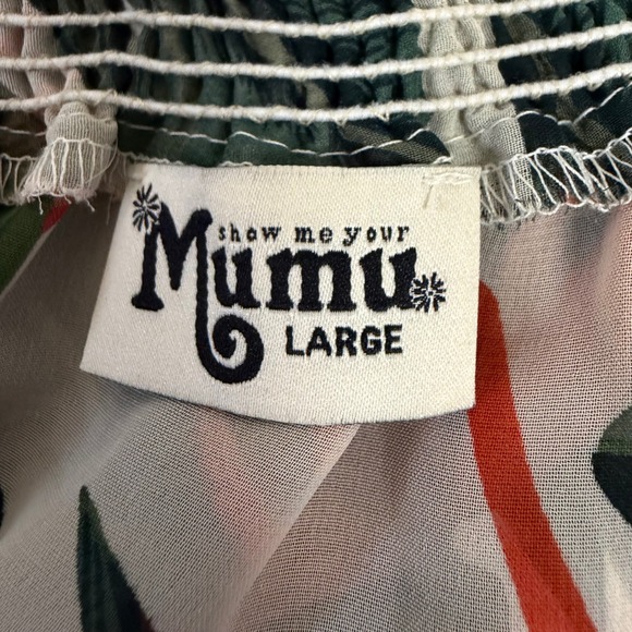 Show Me Your Mumu Hacienda Tropical Maxi Dress Large Green Orange Floral - Picture 6 of 11